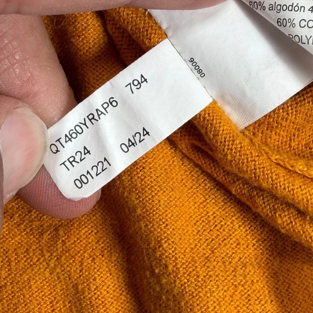 Michael‎ Kors Short-Sleeve Crop Top Womens XL Mustard Everyday Comfy Crewneck